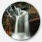 Designart - Slow Motion Waterfall on Rocks&#x27; Landscape Metal Circle Wall Art